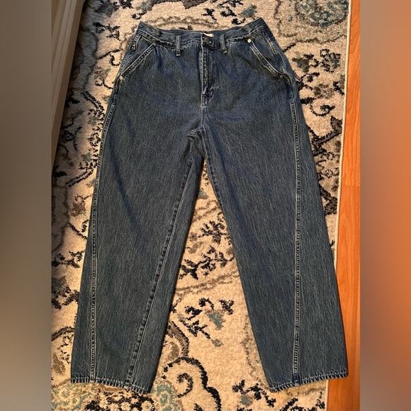 Madewell Denim - Madewell Superwide-Leg Women’s Jeans Tag Size 31 Relaxed High Rise Slash Pockets